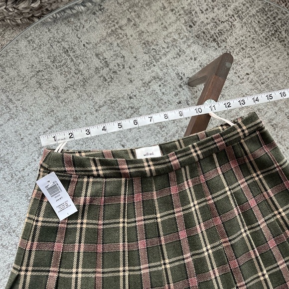 BNWT Aritzia Wilfred Juliet Plaid High Rise Mini Formal Casual Pleated Skirt Sz2 - Picture 5 of 11